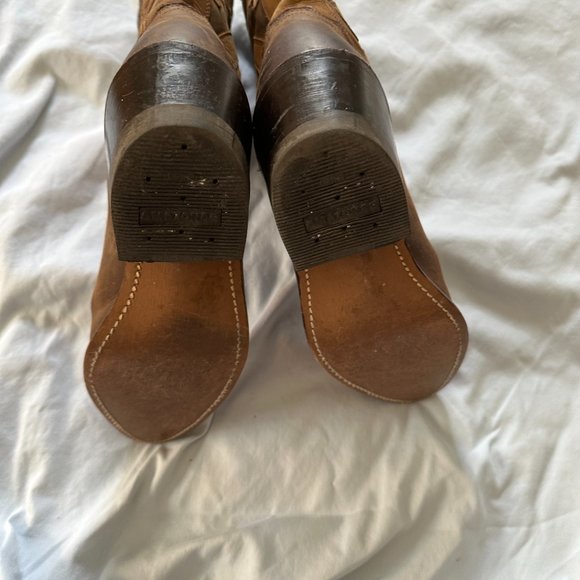 Amazonas Womens Brown Leather Western Cowboy Pointed Toe Pull On Boots Sz 9 - Picture 3 of 8